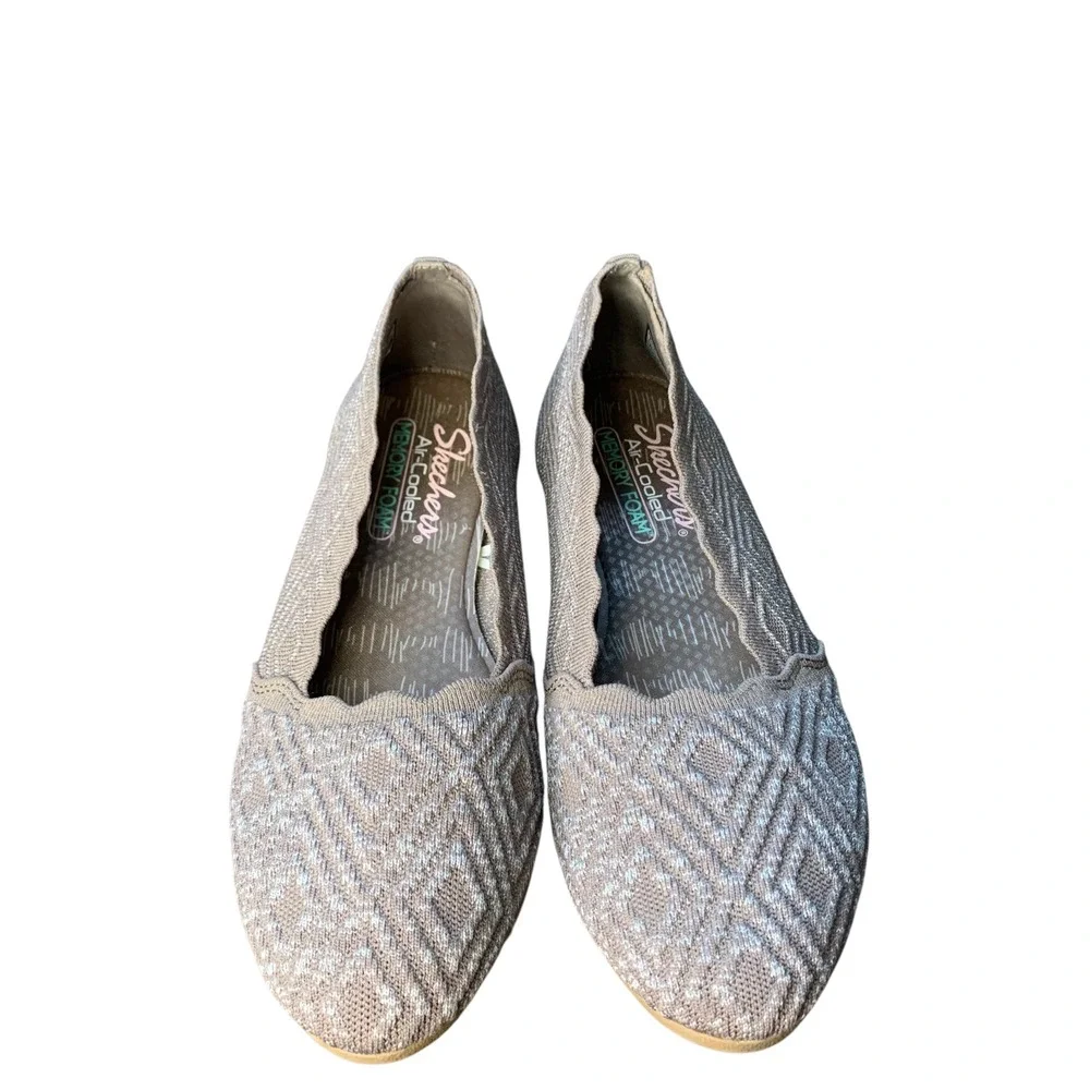 Sketchers‎ Modern Comfort Women's Slip On Dark Taupe Cleo Ballet Flat Size 8.5